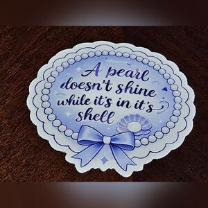Periwinkle Quote Sticker - Decorative Script